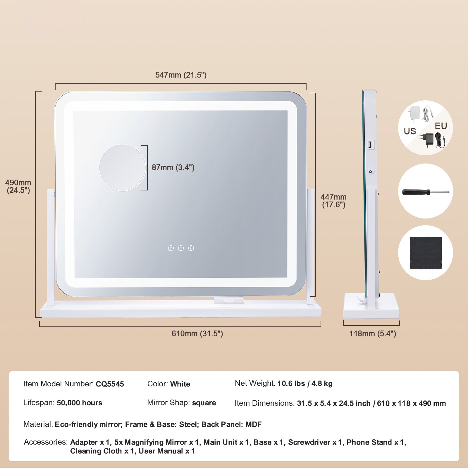 Mecale YAS-31C9SH Makeup-Mirrors - View #9