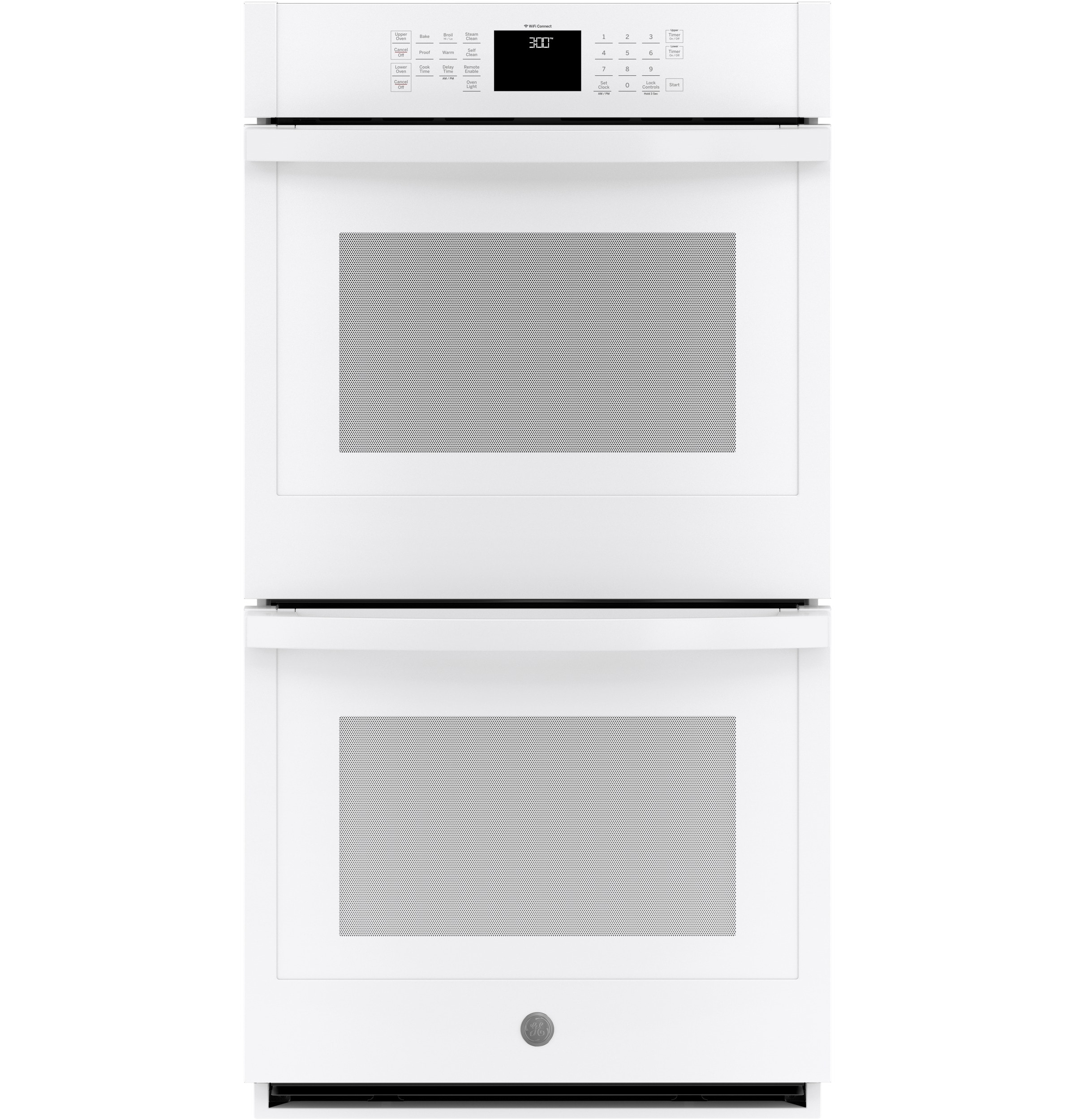 GE 27-in Smart Double Electric Wall Oven Self-cleaning (Stainless