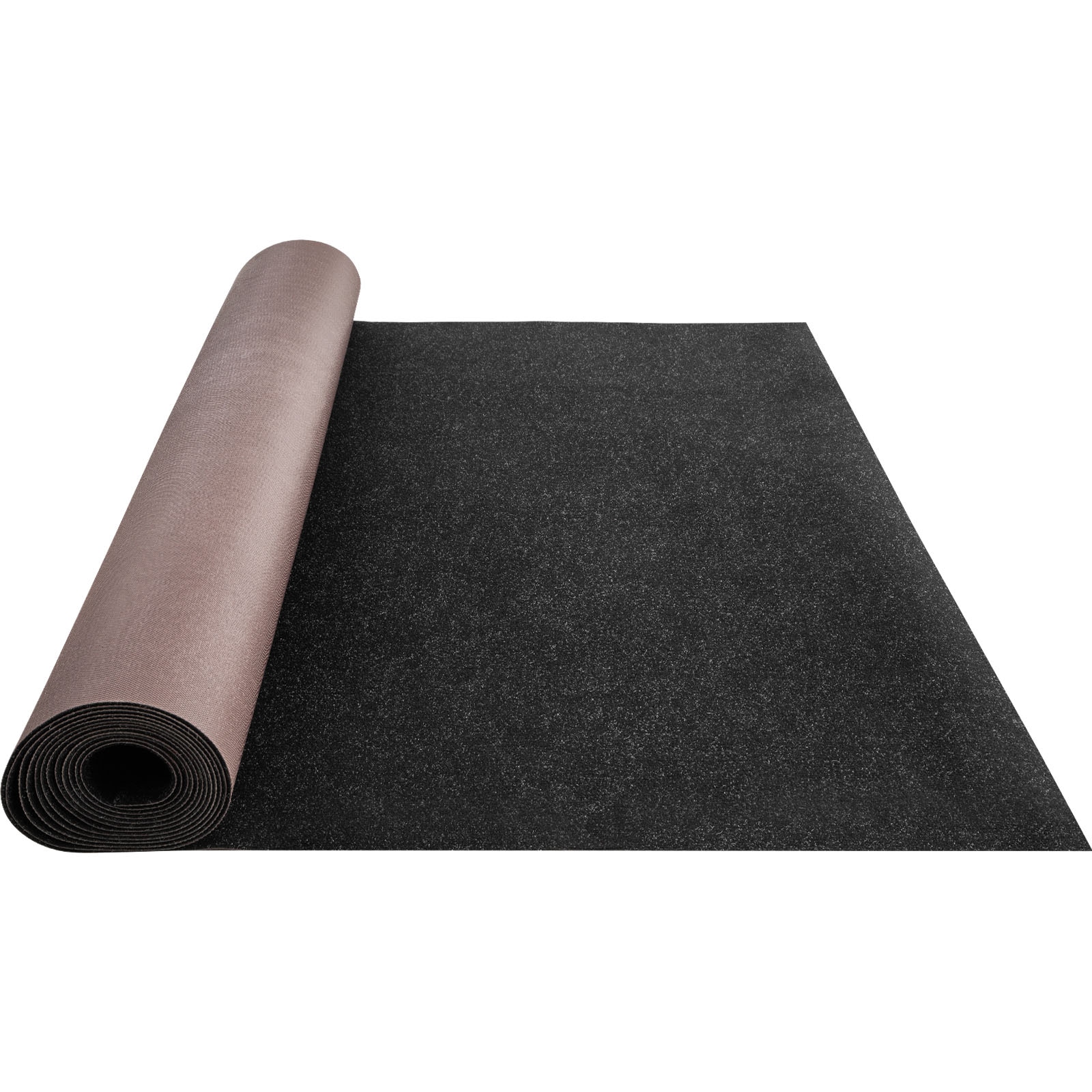 VEVOR Black 10-oz sq yard Polyester Plush Indoor or Outdoor Carpet in ...