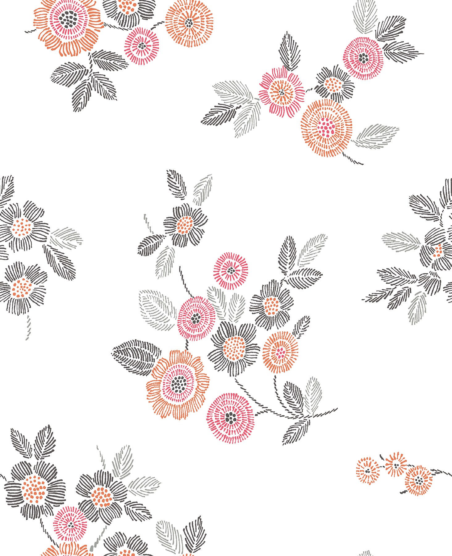 A-Street Prints 2744-24128 Solstice 56.4-Sq. Feet Pink Non-woven Floral Unpasted Wallpaper