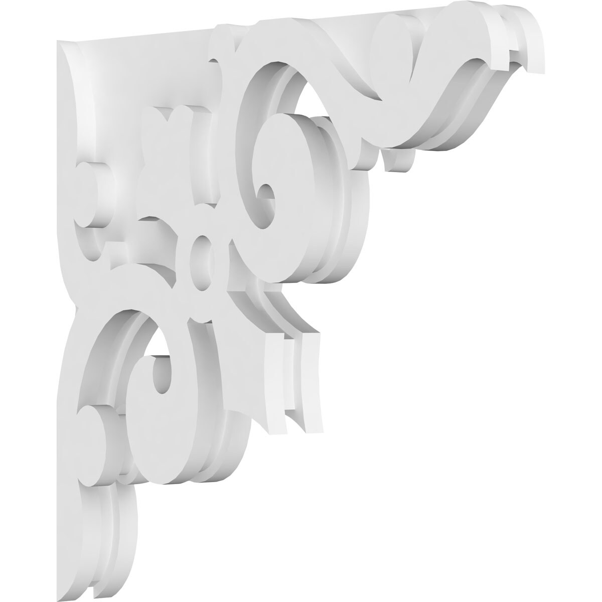 Ekena Millwork CORP01X14X14WH 1.875-in x 14-in x 14-in Whitman Unfinished White PVC Paintable Corbel