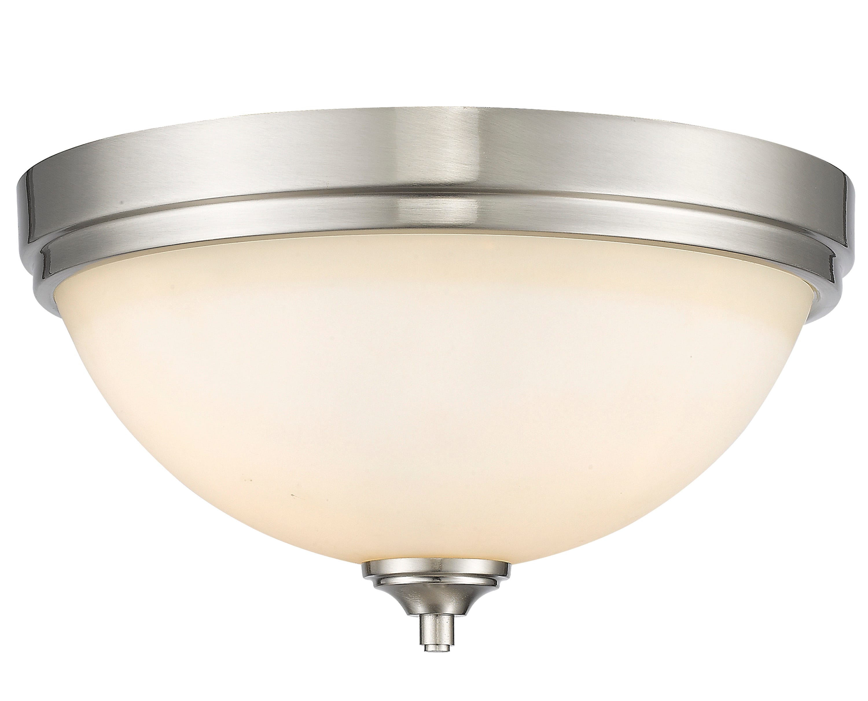 Z-Lite 435F3-BN Bordeaux 1 -Light 15-in Brushed Nickel Flush Mount Light