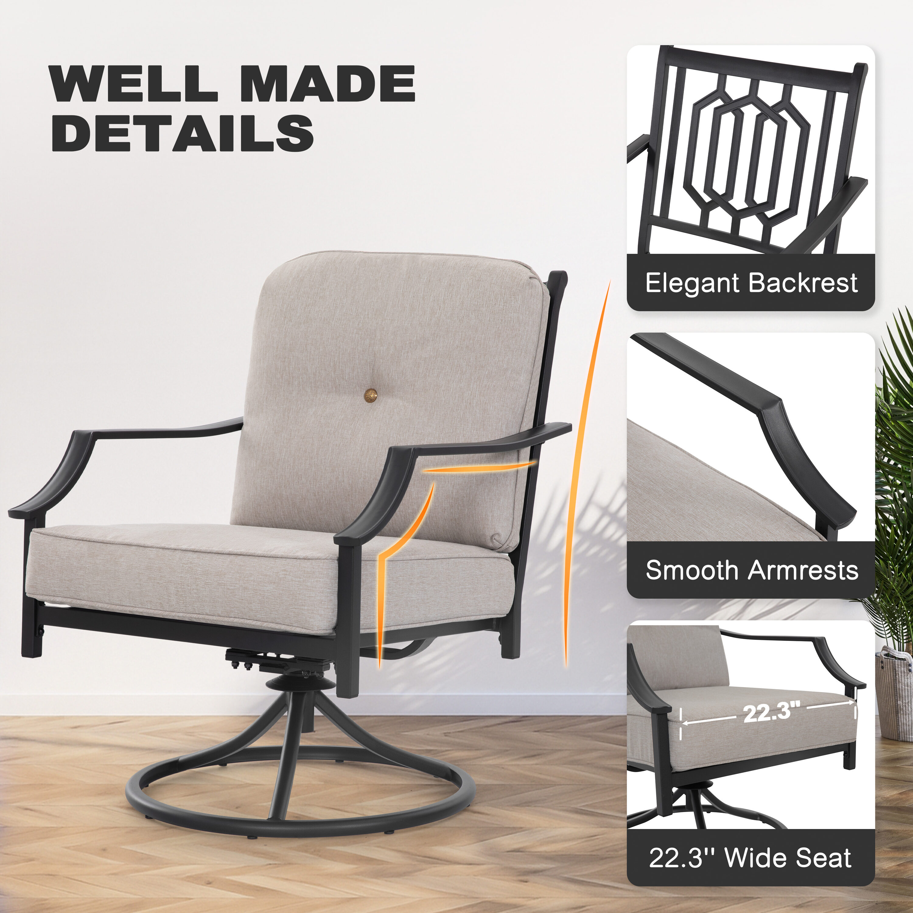 Nuu Garden SB001S Patio-Chairs - View #6