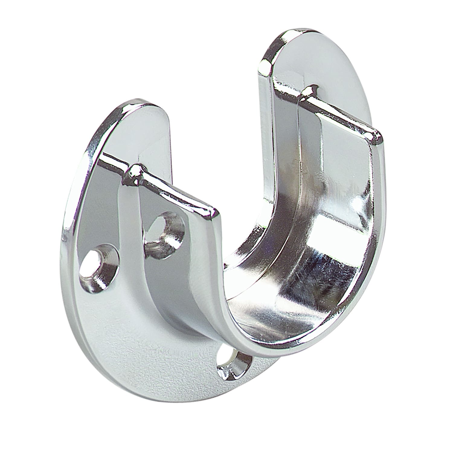 Knape & Vogt Knape Vogt 2 1/4 in. L X 1 5/16 in. D Polished Chrome Steel Closet Rod Flange (Pack 12)