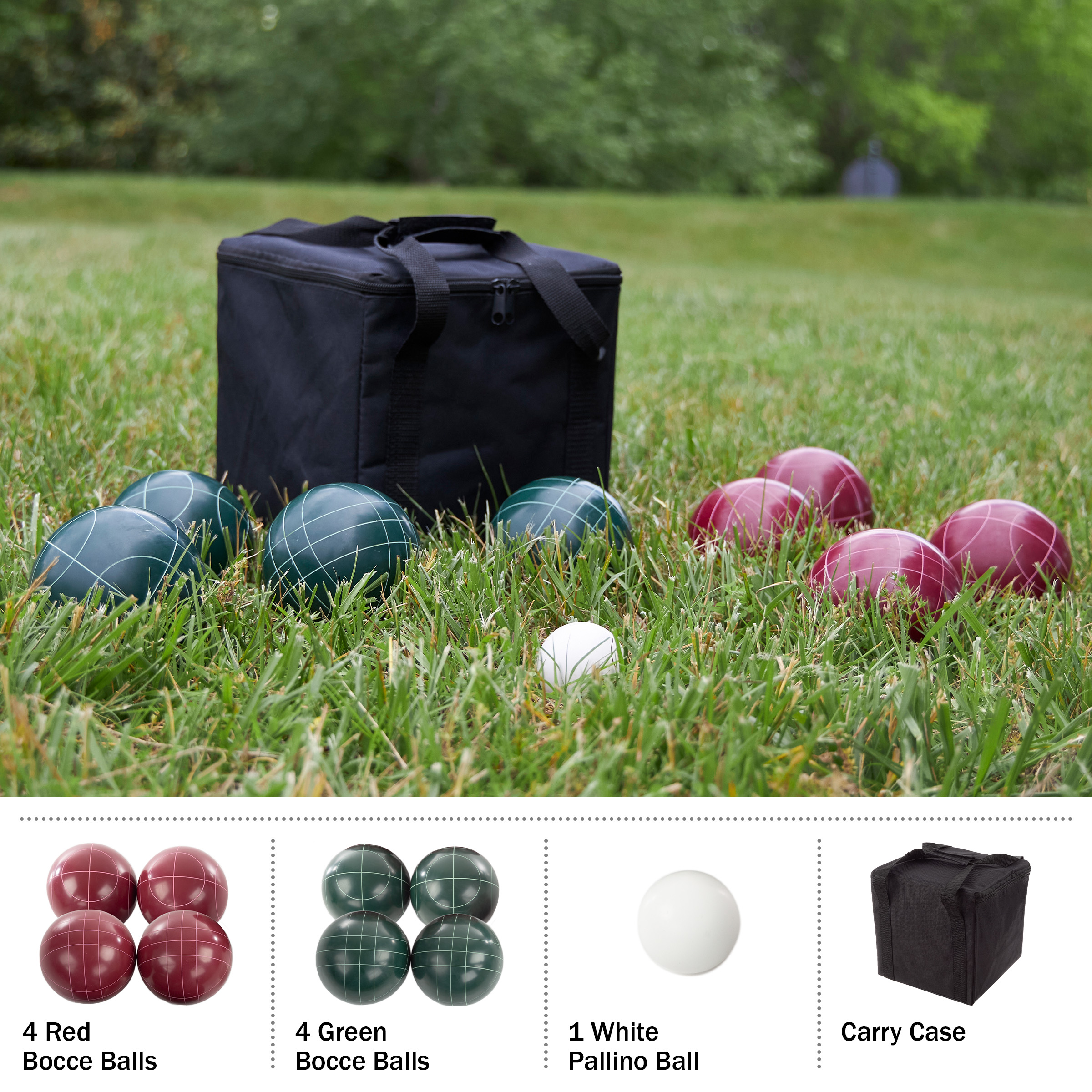 Leisure petanque set with satchel and jack to be personalized