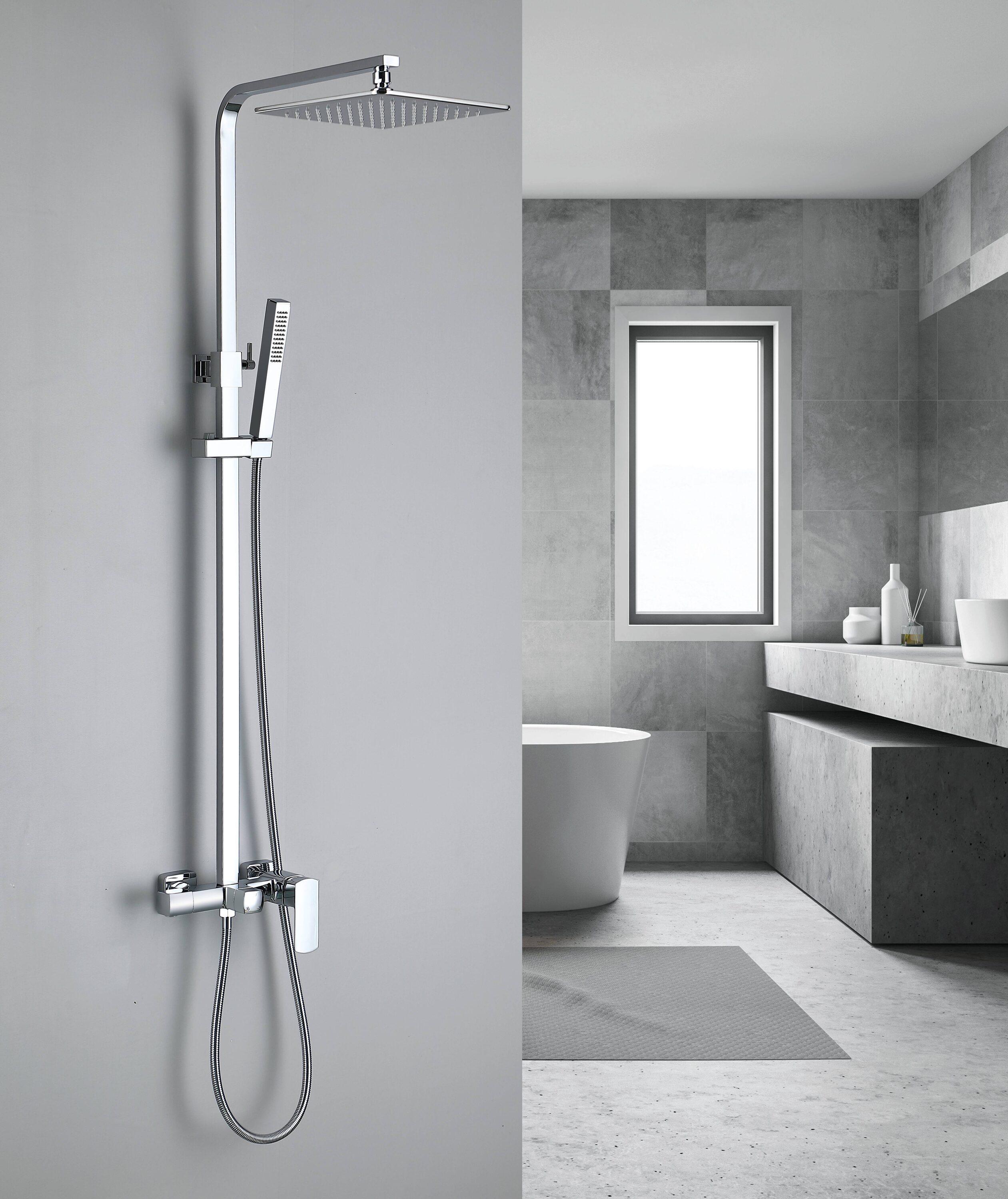Misty Moon FXLWO402-HS0380 Showerhead-Bar-Panels - View #3