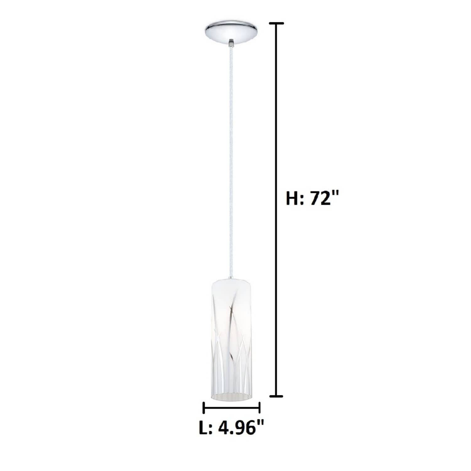 Rivato Chrome and Frosted Glass Mini Pendant Light