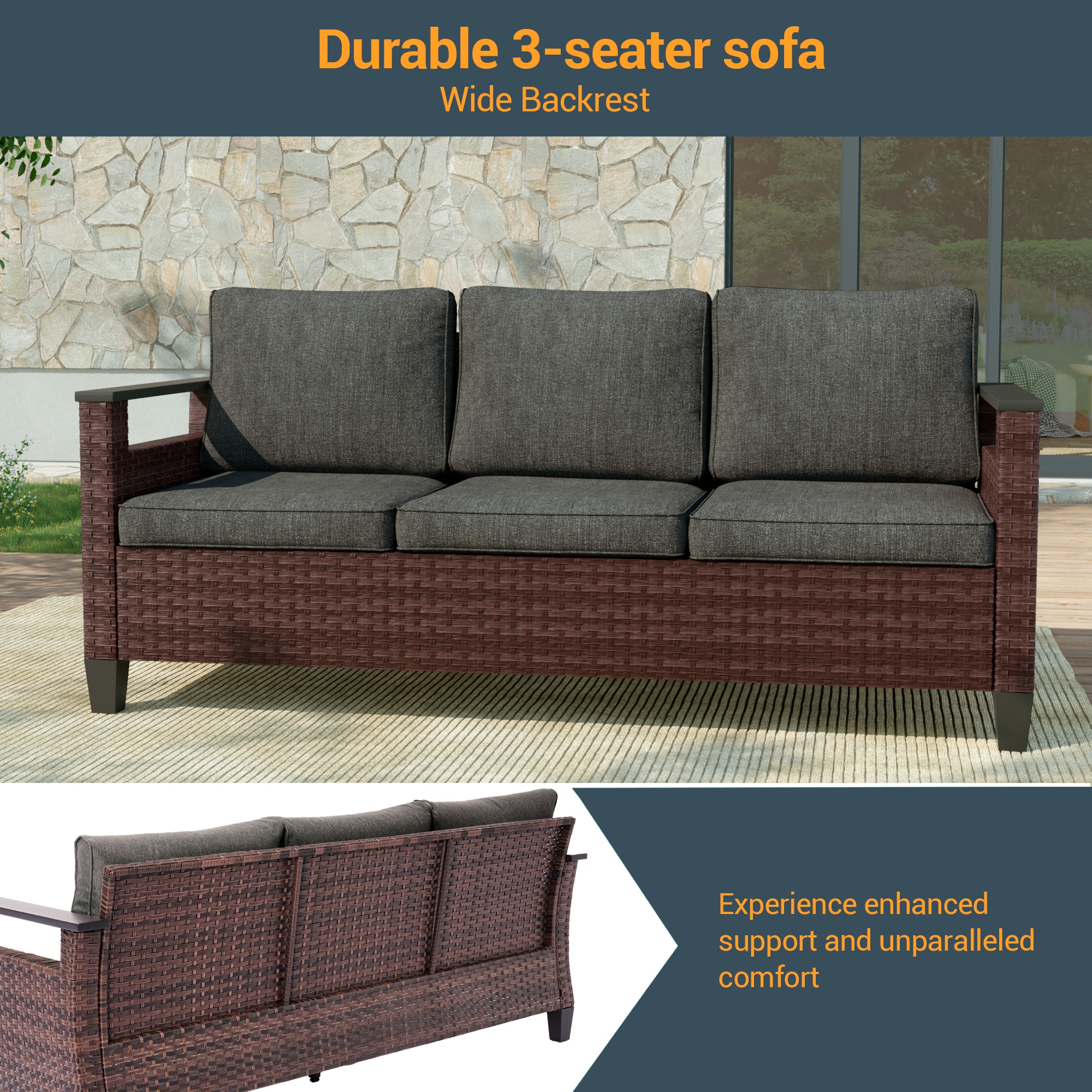 Sonkuki SD-PS-126S1BBK Patio-Conversation-Sets - View #5