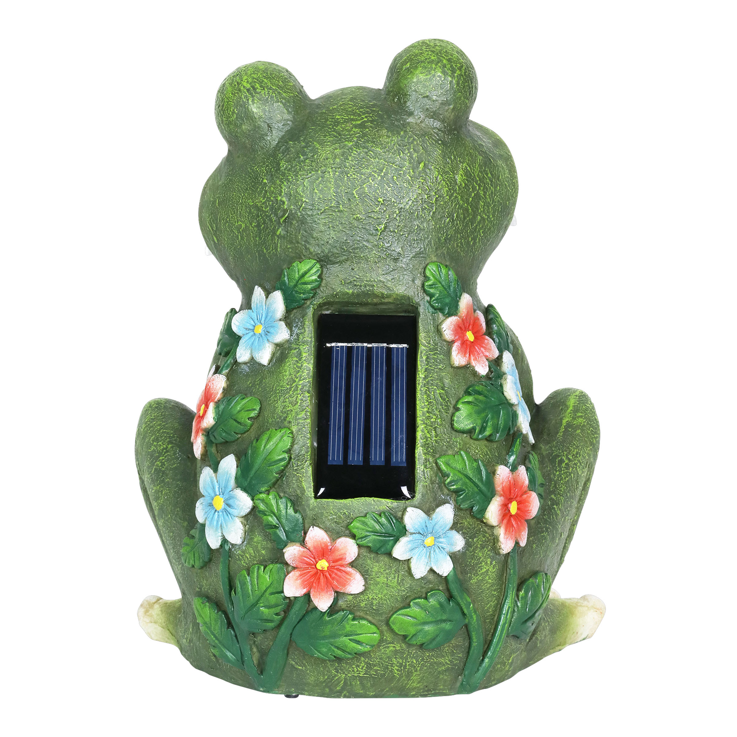 Exhart Solar Frog with LED Flower Garden Statuary, 8 Inches tall & Reviews