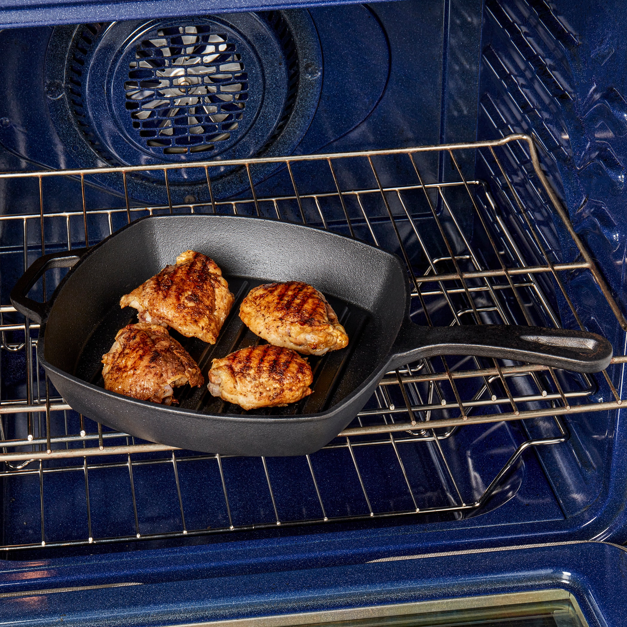 Smith & Clark Cast Iron Grill Pan - 10.25 in