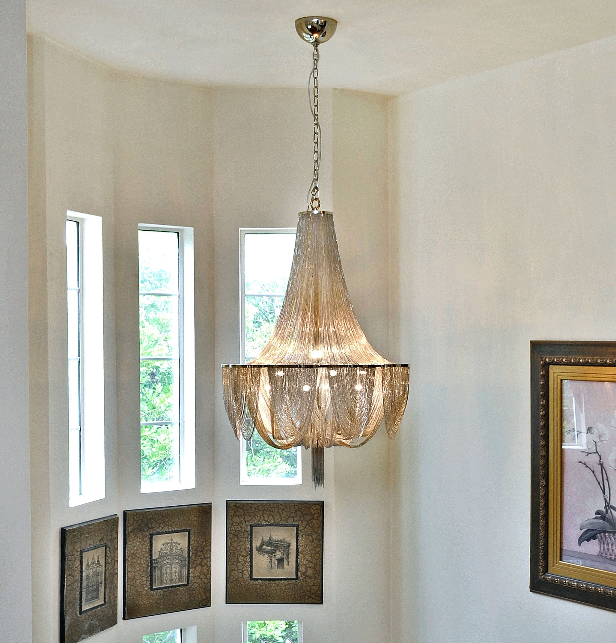 Chantilly Polished Nickel 6-Light Metal Chandelier