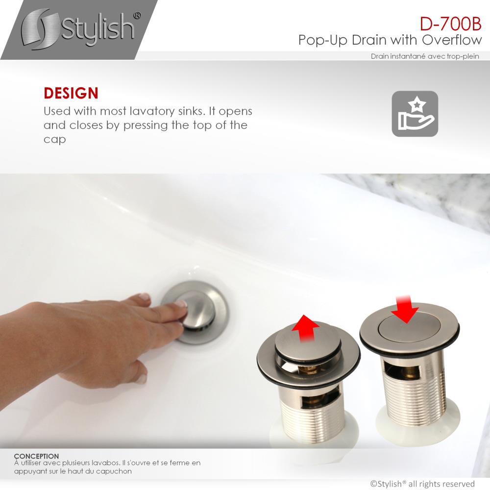 Signature Hardware Lavatory Drain - Brushed Nickel 346238