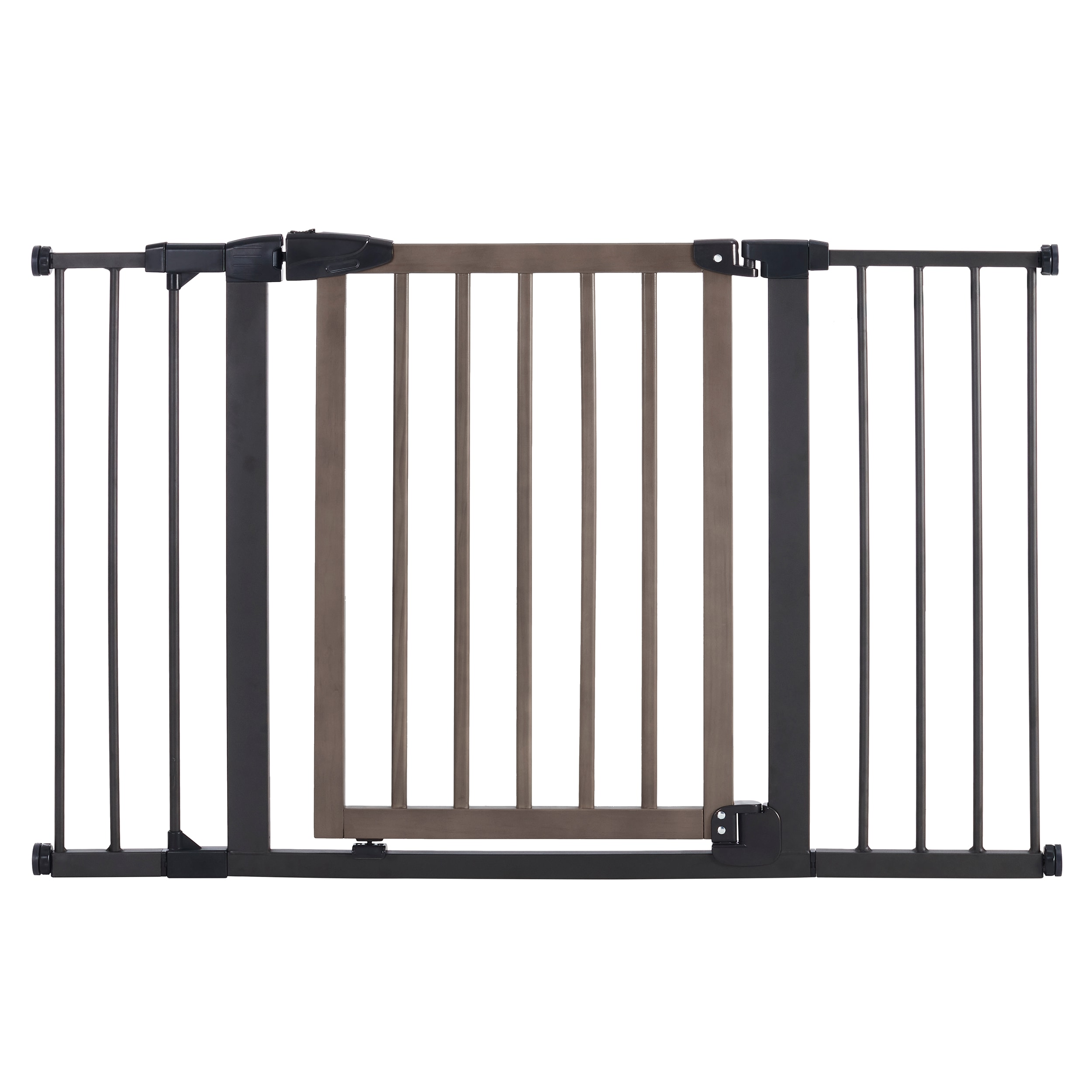 Toddleroo by North States 5346 52-in x 30-in Pressure Mounted Graphite and Light Gray Metal Safety Gate