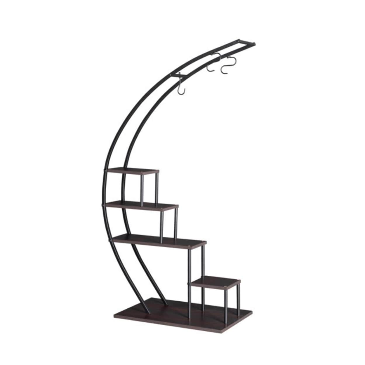 AHIOU HOME ZAAHD-HILISGPS Meriden 55.9-in H x 23.6-in W Black Indoor Novelty Composite Plant Stand