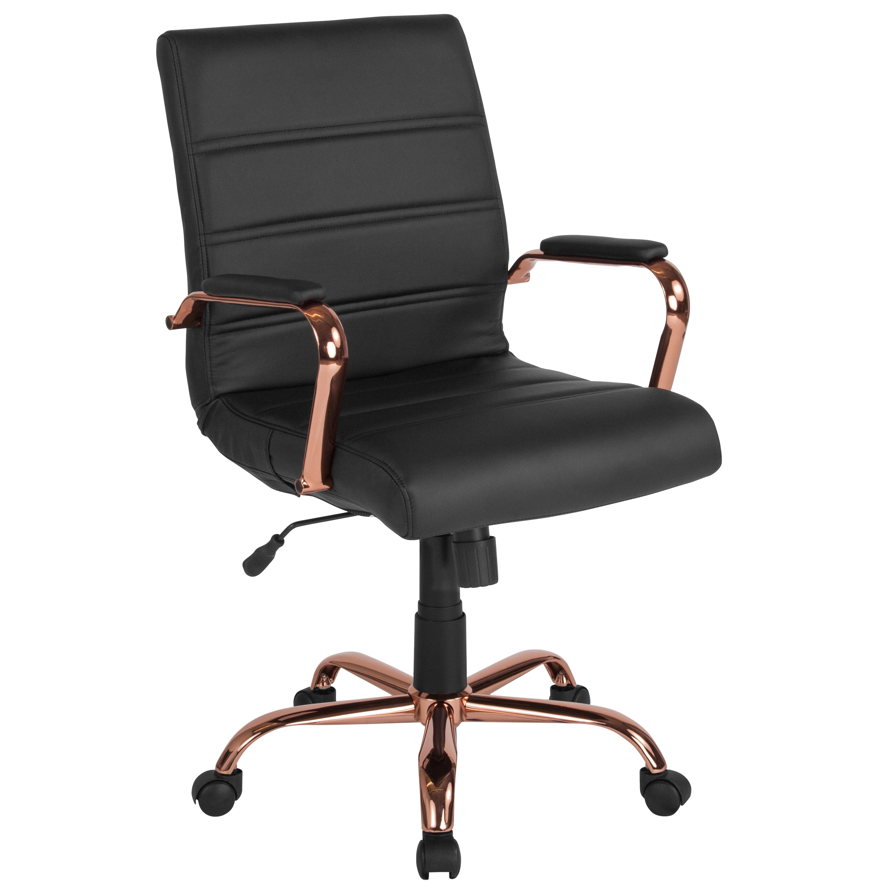 Leather and discount gold office chair