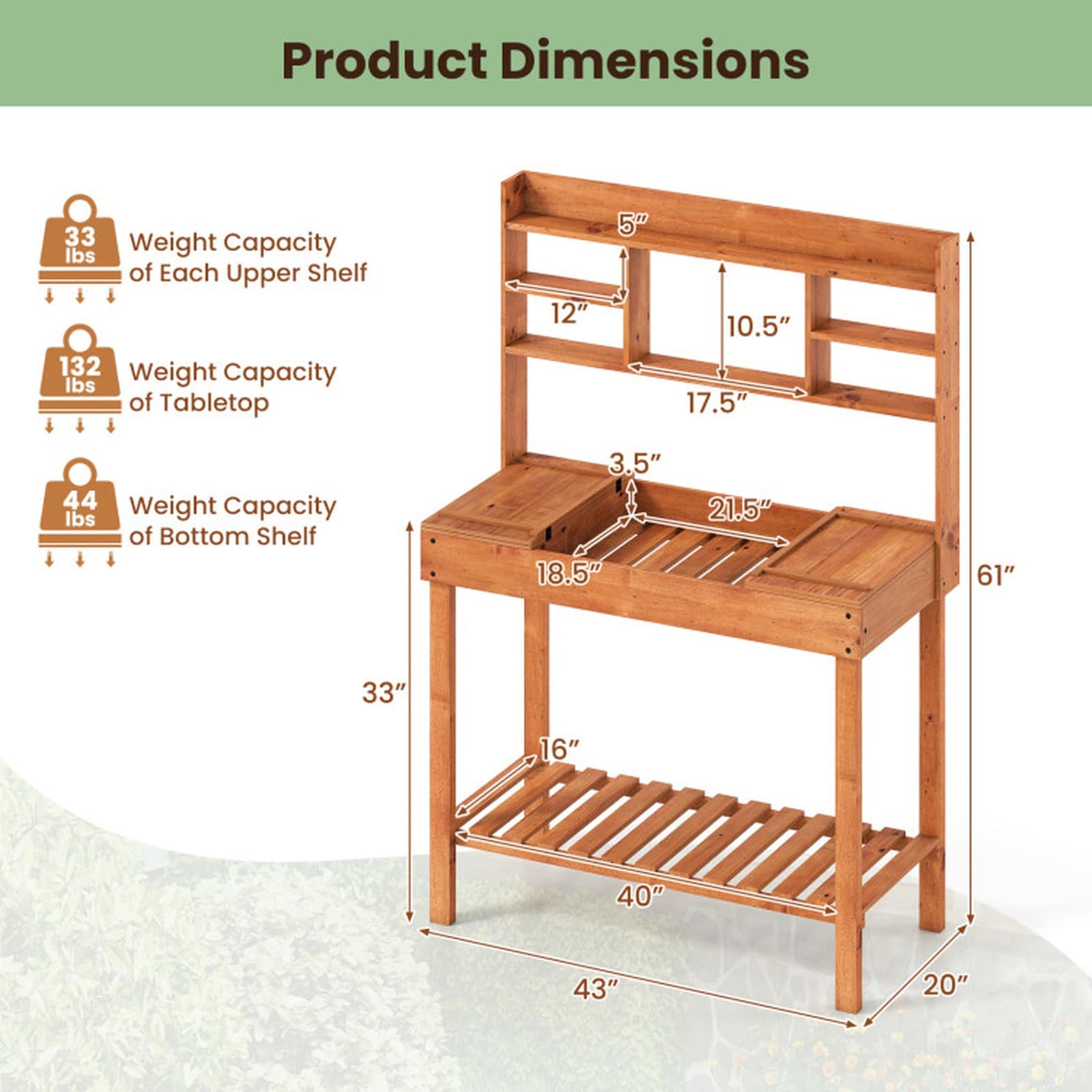 SUGIFT LW108SUGHY2052 Potting-Benches - View #3