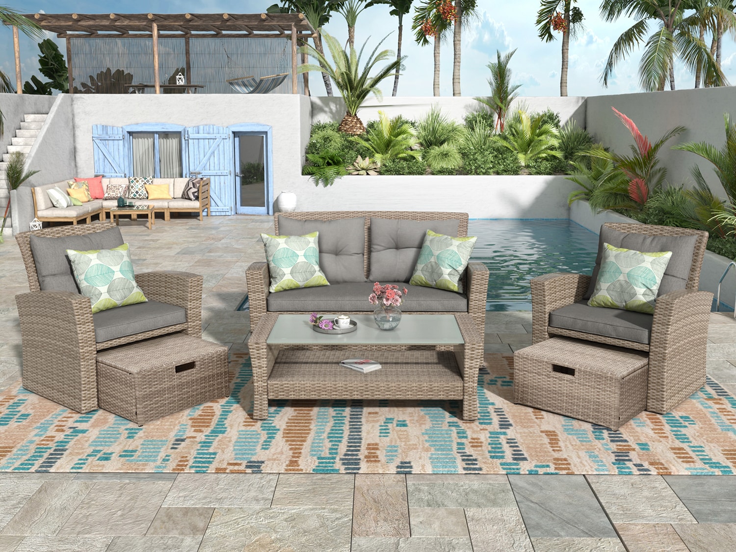 SINOFURN SYA020335GY Patio-Conversation-Sets - View #13