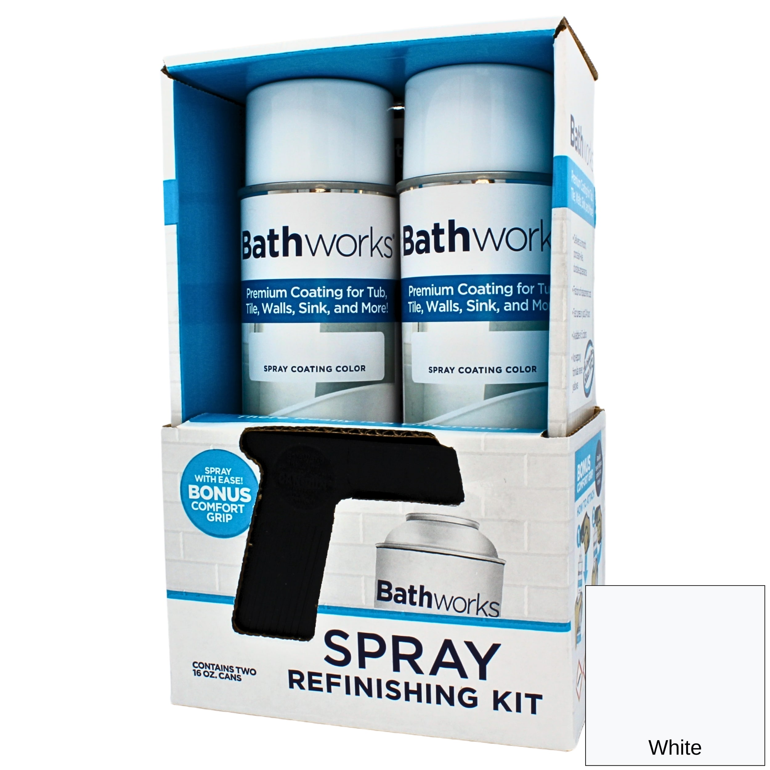 Bathworks BSP-001 Specialty White High-gloss Tub Tile Refinishing paint ( Spray can )