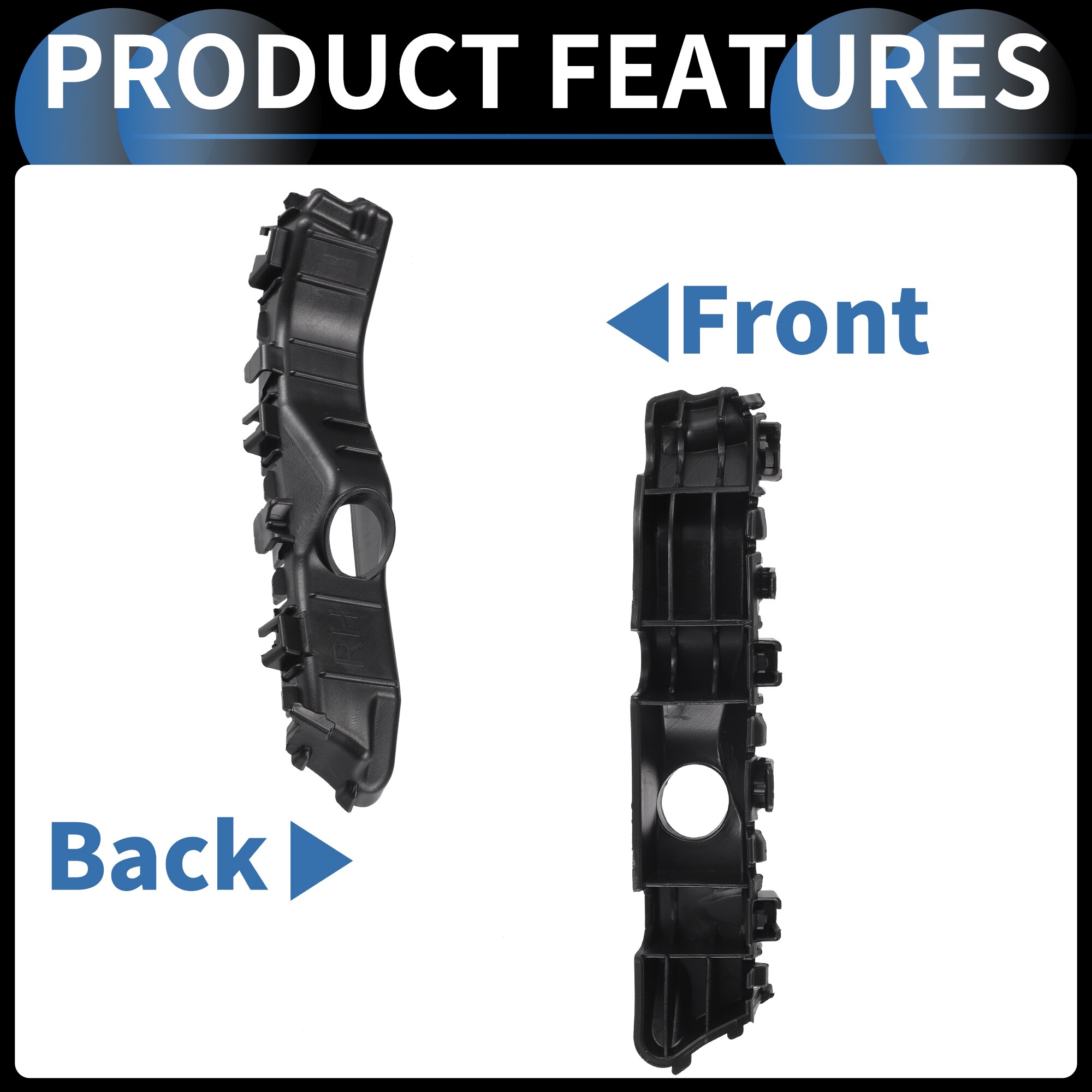 Unique Bargains Bumper Support Bracket Right Side Front Bumper