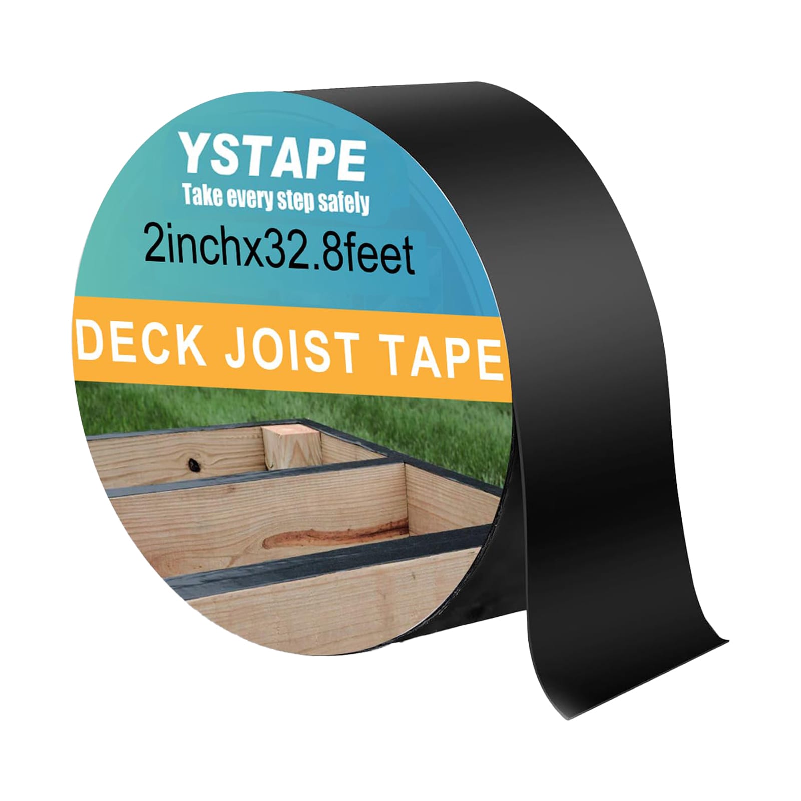 Etokfoks  Waterproof Deck Butyl Joist Tape Self Adhesive Flashing Tape for Wood Beams Roof 2 in x 32 8 ft