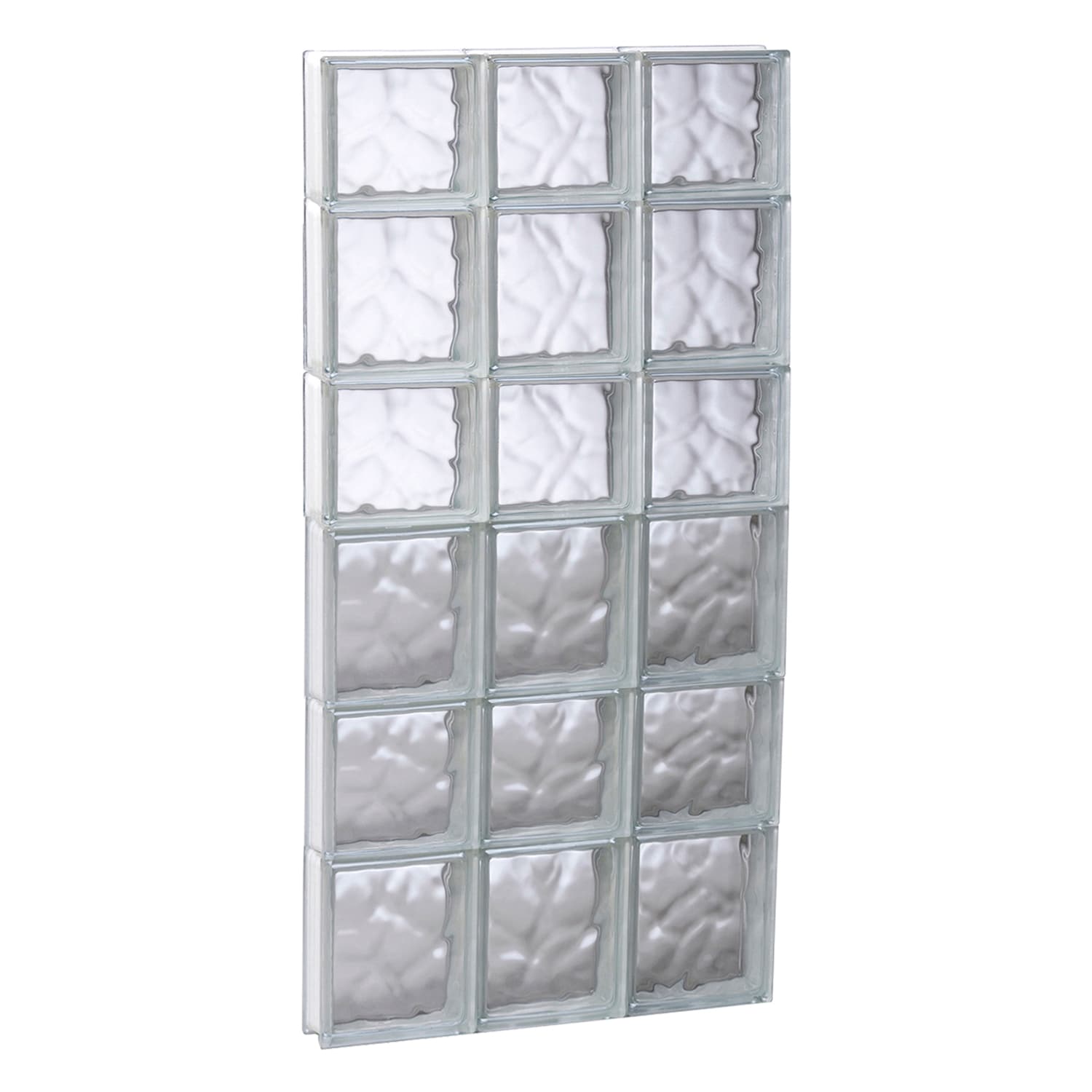 REDI2SET S1842DC Wavy Glass 17-1/4-in x 40-1/2-in Frameless Replacement Glass Block Window