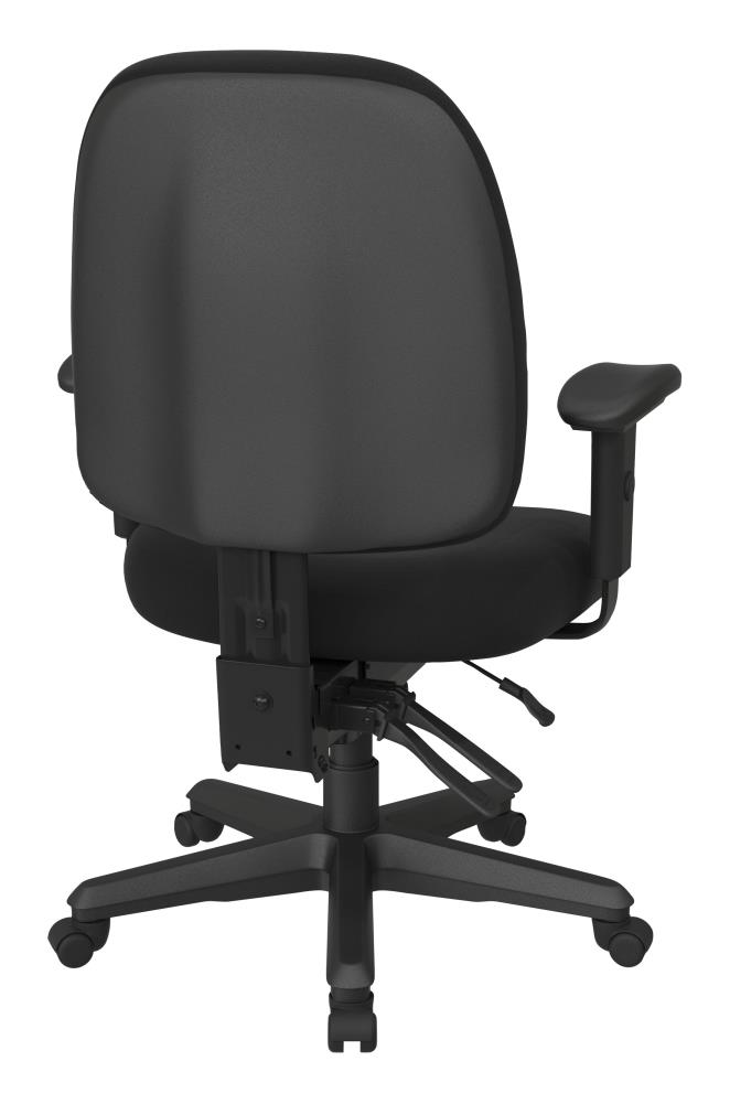 Office Star Products WorkSmart Black Traditional Adjustable Height Swivel  Upholstered Task Chair in the Office Chairs department at