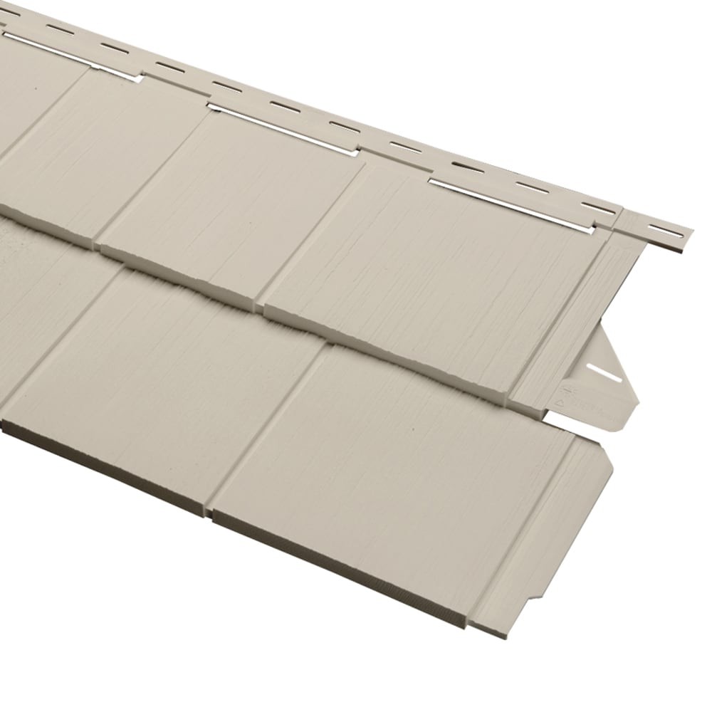 Georgia-Pacific 263934A Cedar Spectrum Perfection Shake Tan Vinyl Siding Panel 15.5-in x 54.625-in (5-sq ft /piece)