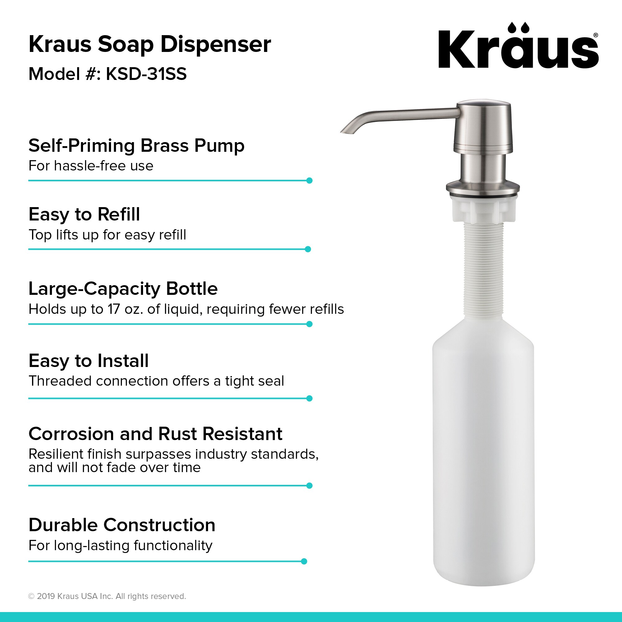 Kraus KSD-31SS Soap-Lotion-Dispensers - View #3