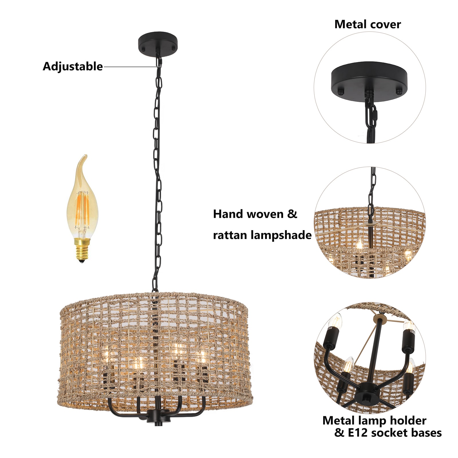 Oukaning JZUCK5K7NSHCX Pendant-Lights - View #5