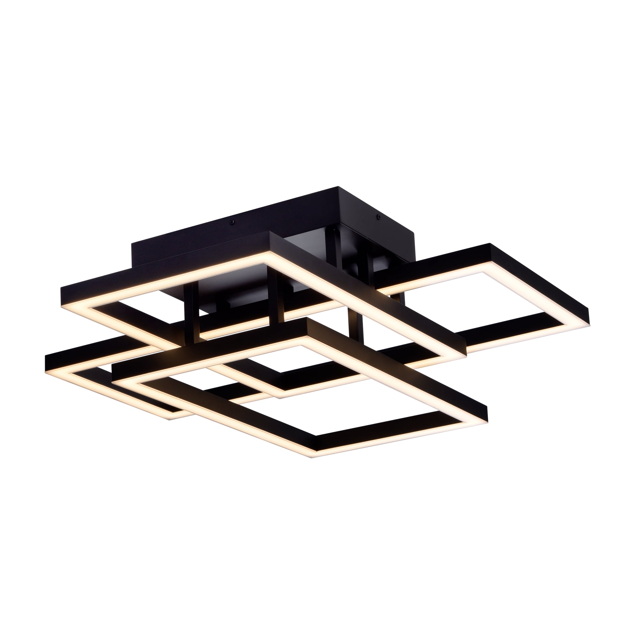 Radium 28" Black Aluminum Integrated LED Semi-Flush Ceiling Light