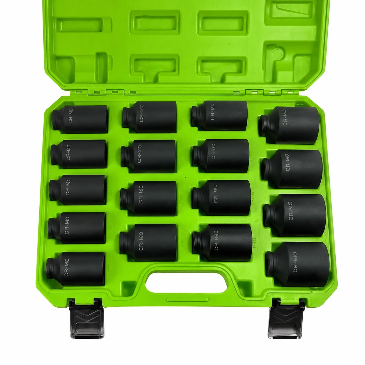 DYRCJ  SUNHZMCKP 1 2 Drive Deep Impact Socket Set 17 Piece Spindle 6 Point Axle Nut Sockets Set Standard SAE 1 1 4 Inch to 1 3 4 Inch and Metric