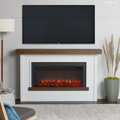 Real Flame 66.75-in W White Fan-forced Electric Fireplace Lowes.com