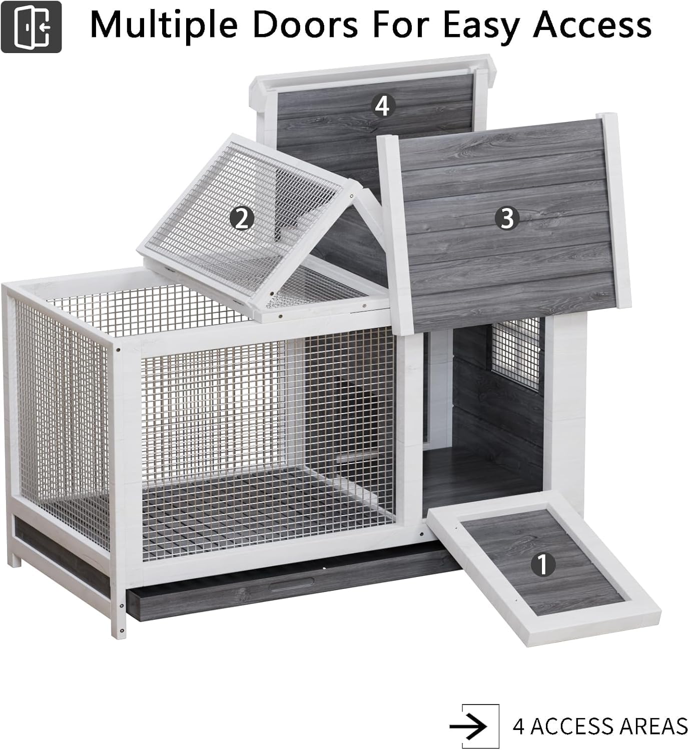 IdealHouse BZI-91C4LBOT-1WC0DN6 Chicken-Coops-Rabbit-Hutches - View #2