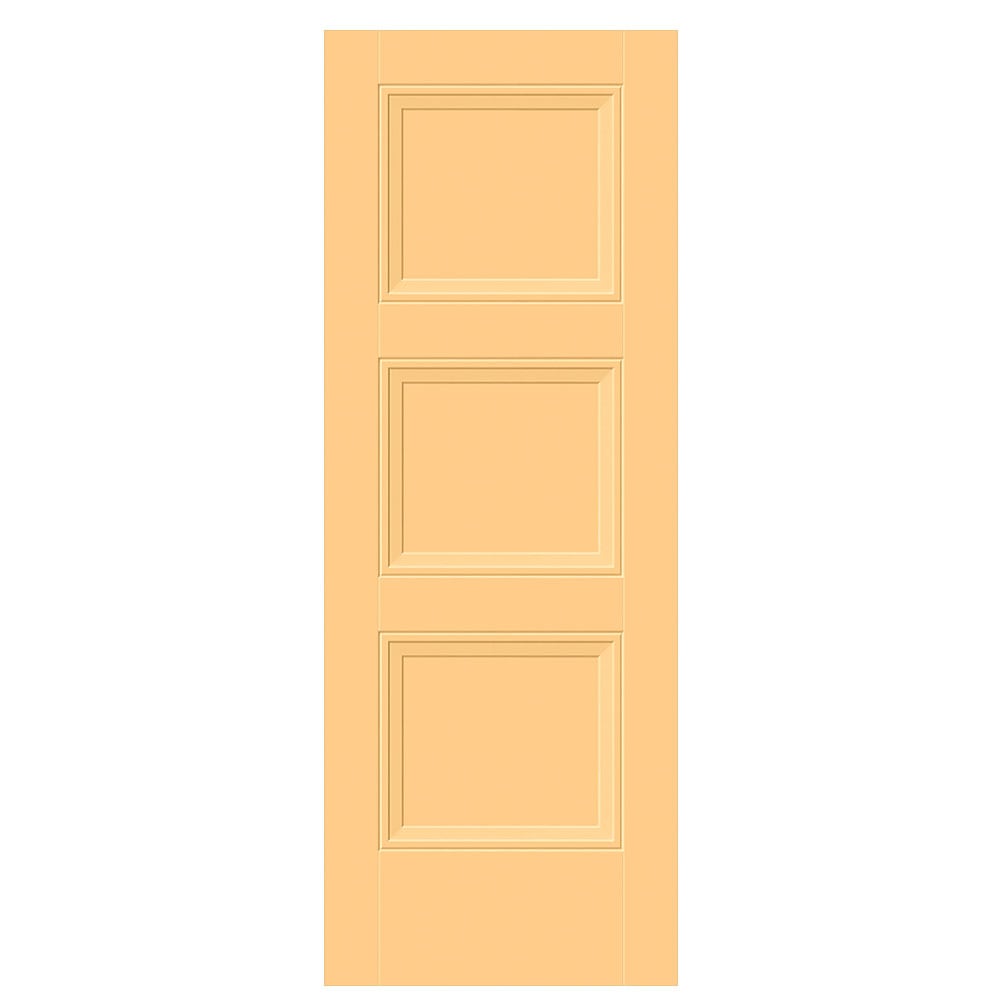 Masonite 1573264 Livingston 30-in x 80-in Marigold 3-panel square Smooth Solid core Prefinished Molded composite Slab Door