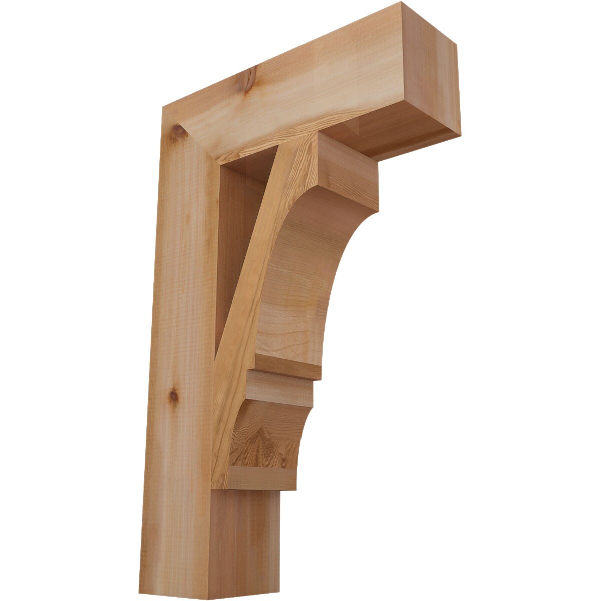 Ekena Millwork BKT06X20X32BOA05SWR Balboa block smooth 5-1/2-in x 20-in x 32-in Western red cedar Brown Wood Standard bracket