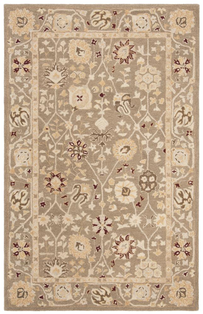 Safavieh AN559A-4 Anatolia Beylik 4 x 6 (ft) Tufted Wool Beige/Sage Rectangular Indoor Floral/Botanical Vintage Area rug