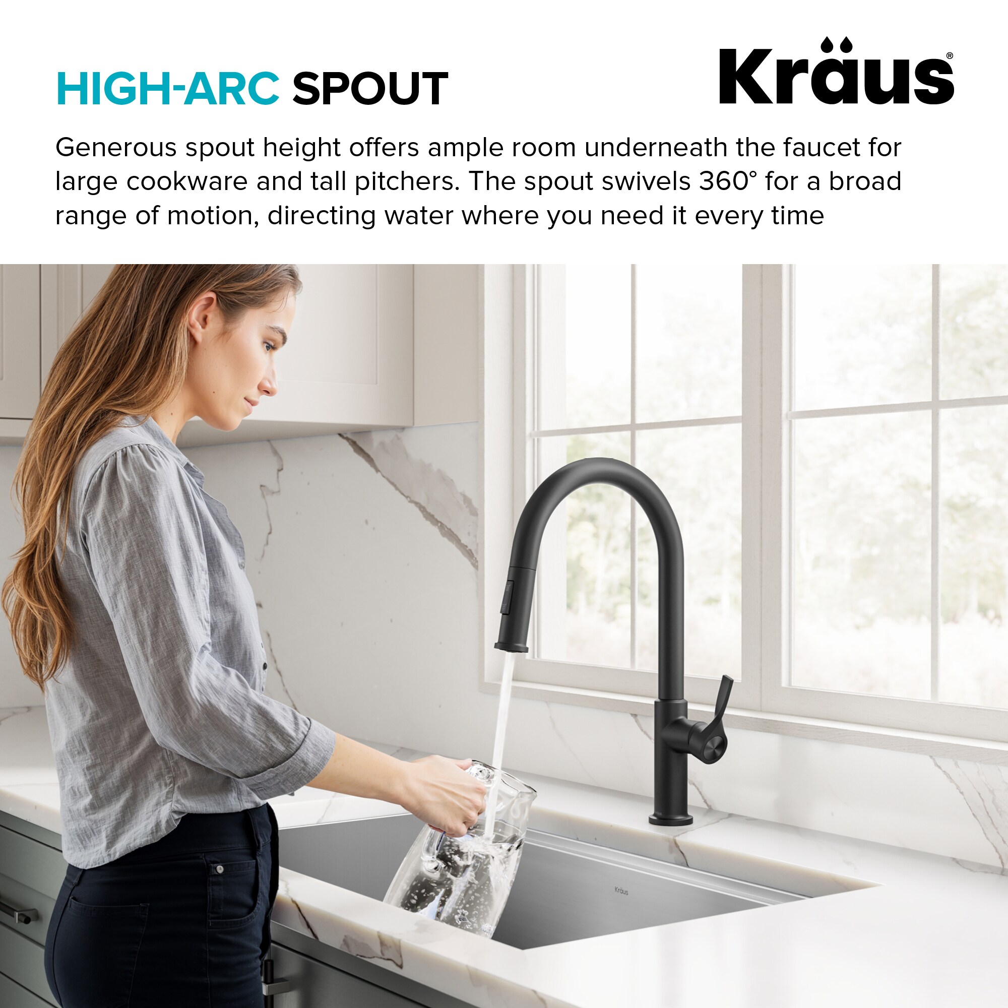 Kraus KPF-2840SFBBMB Kitchen-Faucets - View #9