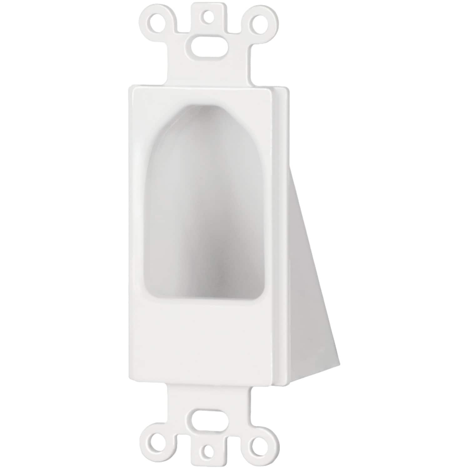 DataComm Electronics DCM450004WH 1-Gang White Plastic Indoor Wall Plate