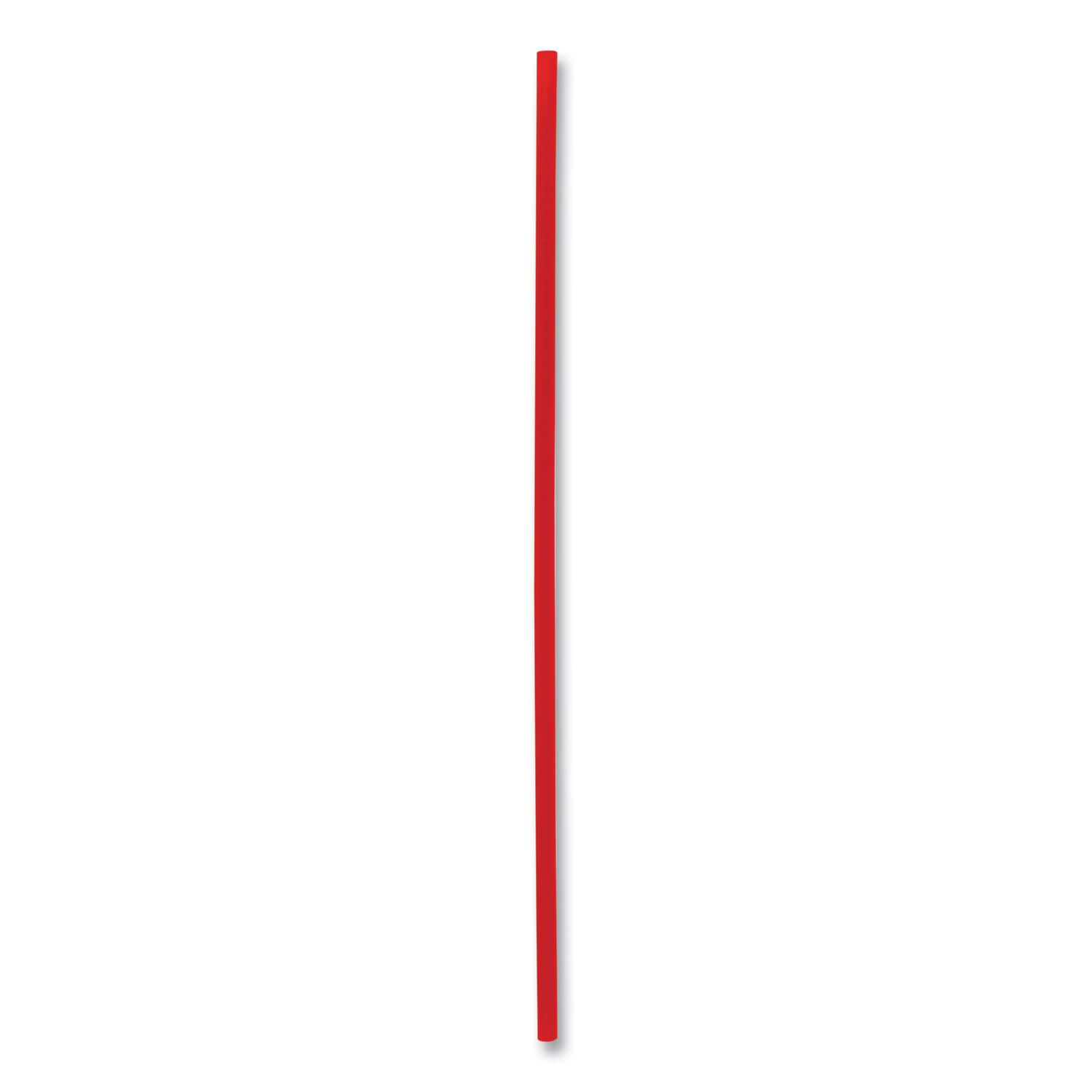 Boardwalk Single-Tube Stir-Straws5.25 Polypropylene Red 1000 pack 10 Packs carton
