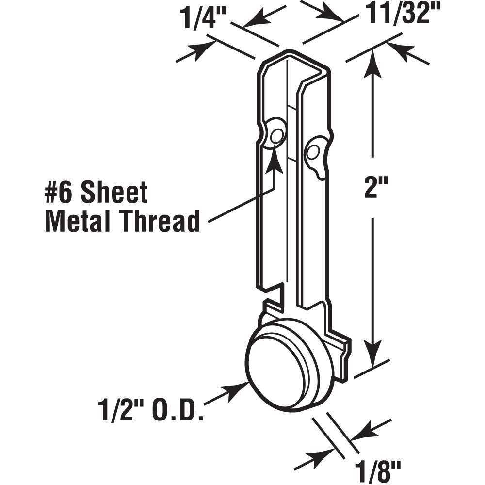 Prime-Line G 3077 Horizontal-Sliding-Window-Rollers - View #2