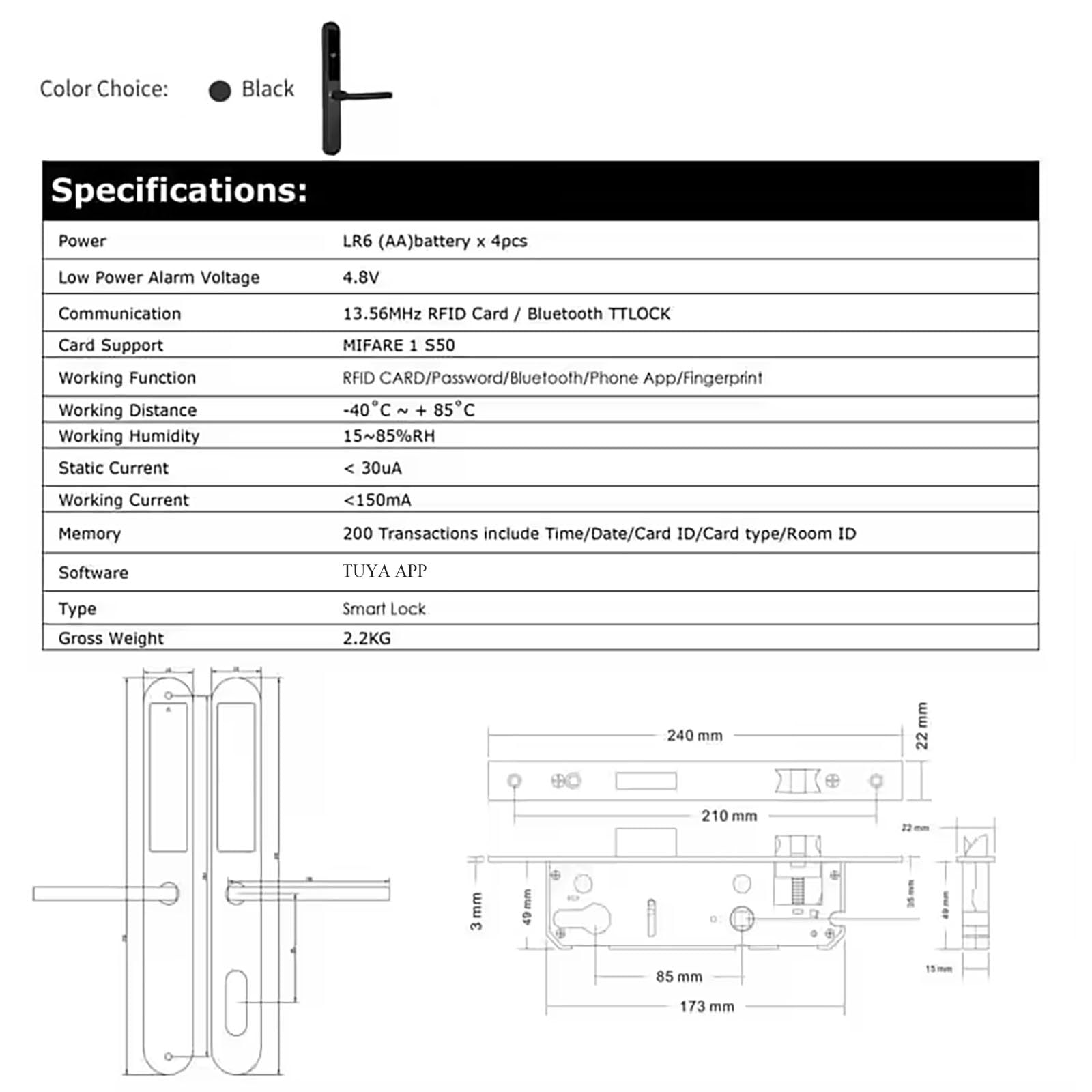 AKSCYZM LAK0805K468 Electronic-Door-Locks - View #9