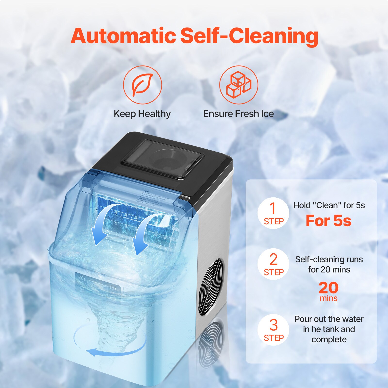 VEVOR ZDBTMSZB33LBSD7FDV1 Ice-Makers - View #5