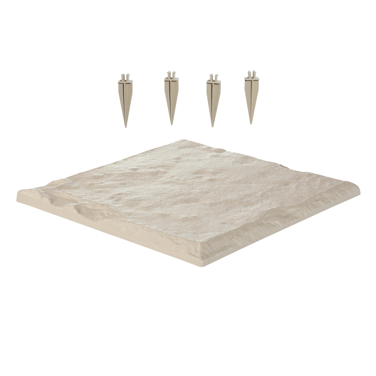VEVOR Garden Stepping Stones  8Pcs 15.5 x 15.5 in  Decorative Stepping Stones with Stakes  Weather-Resistant Plastic Pathway Pavers  Smooth Surface  Outdoor Walkway for Lawn Patio Landscape  Beige