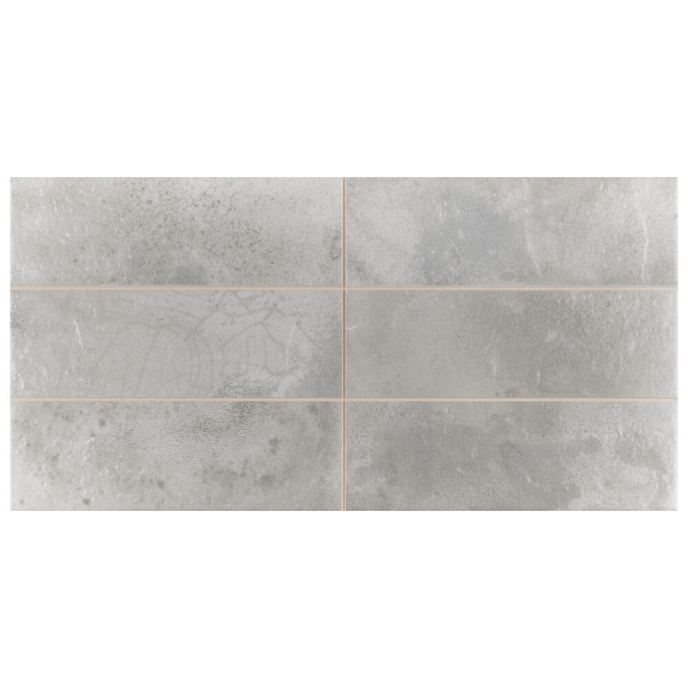 Affinity Tile WPERAKSL Kings Raku Silver 8-in x 16-in Matte Ceramic Patterned Tile (10.44-sq. ft/ Carton)
