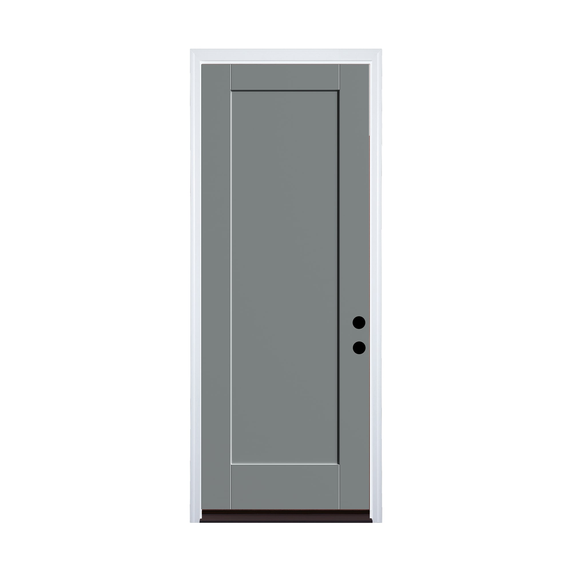 Therma-Tru 36-in x 96-in Fiberglass No Glass Right-hand/Left-hand Inswing Painted Prehung Front Door with Brickmould Insulating Core
