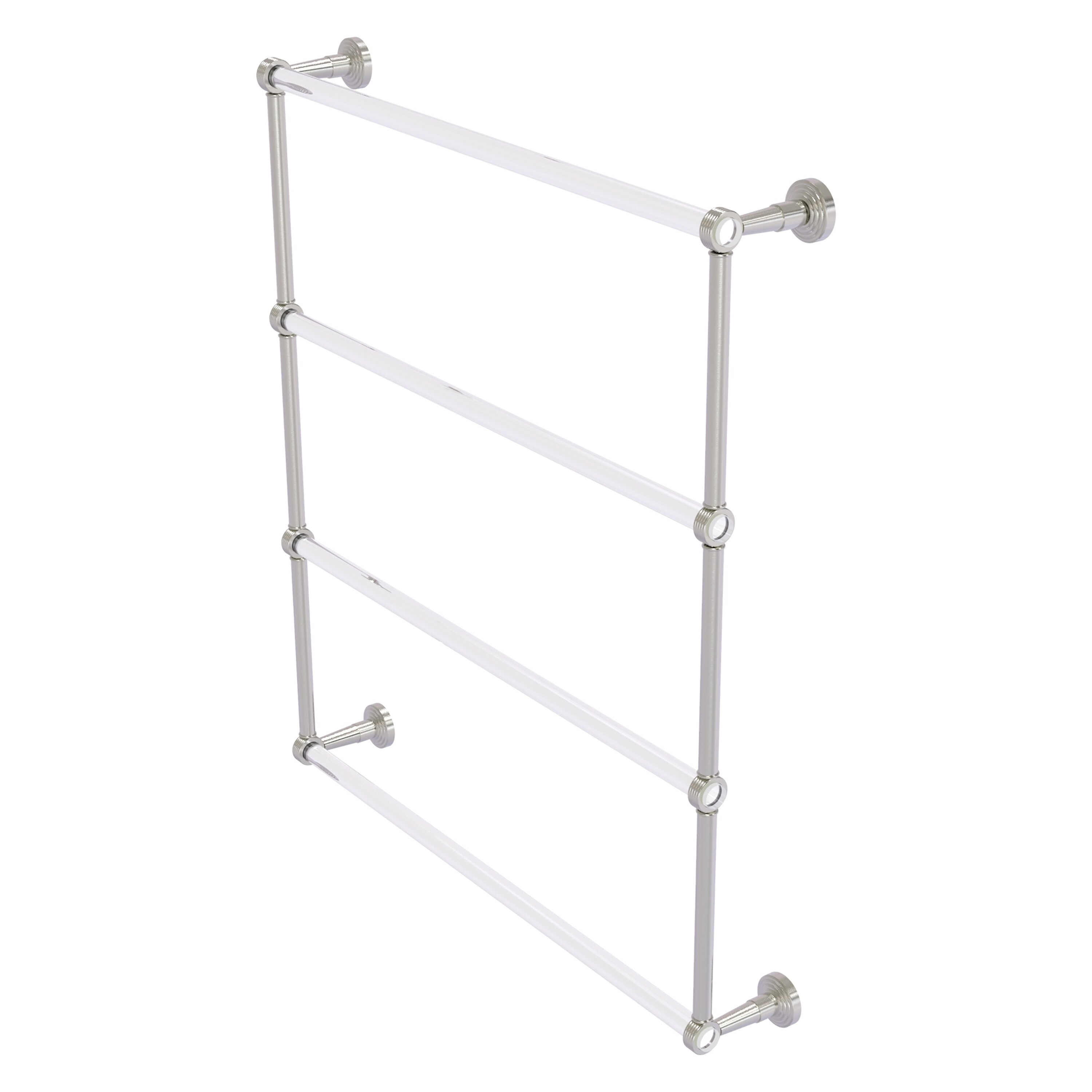 Allied Brass PB-28G-30-SN Pacific Beach 30-in double Satin Nickel Wall mount 4-tier Towel Bar