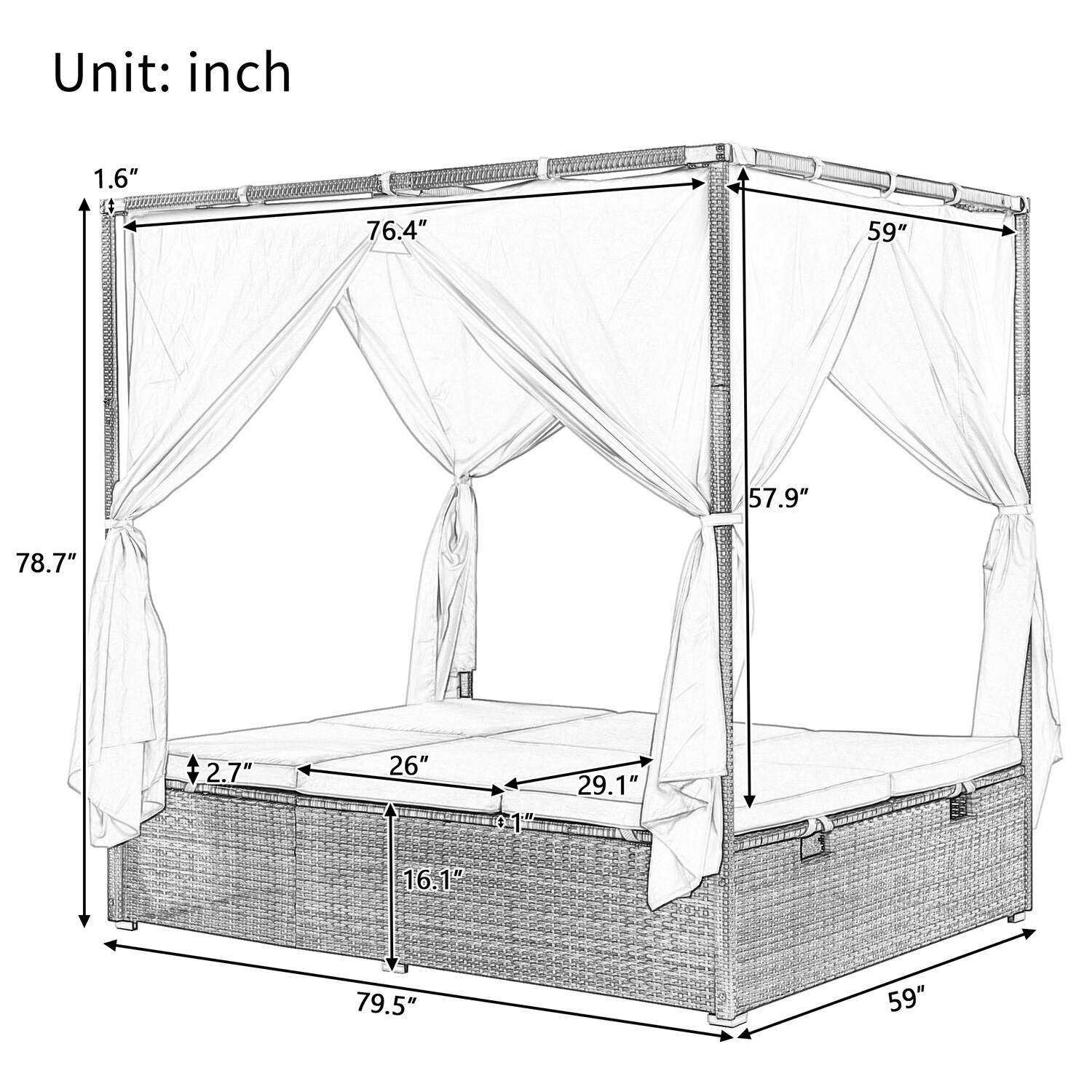 Bybafun YA0200267 Patio-Sofas-Daybeds - View #4