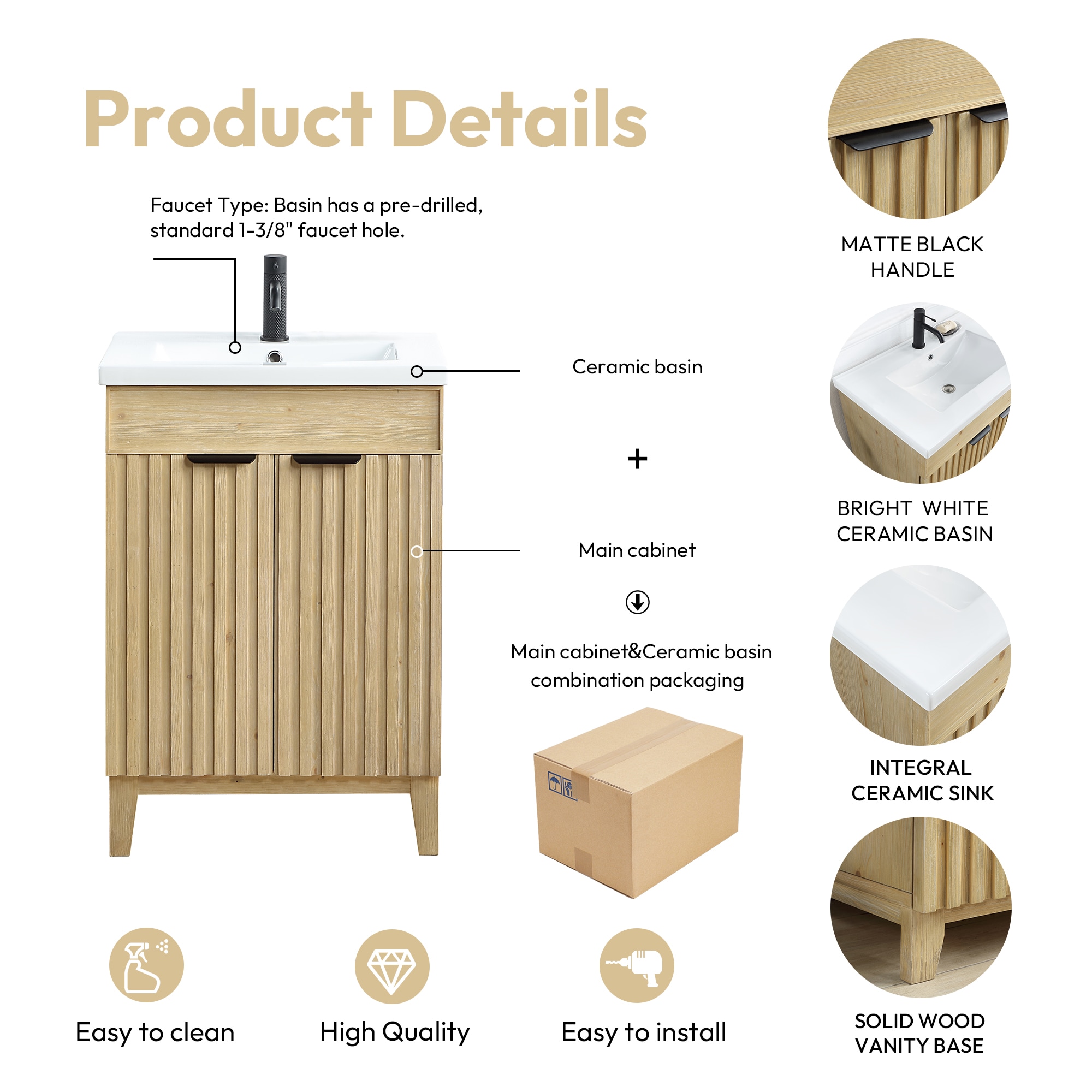 Vinnova 707624-SN-WH-NM Bath-Vanity-Combo - View #12