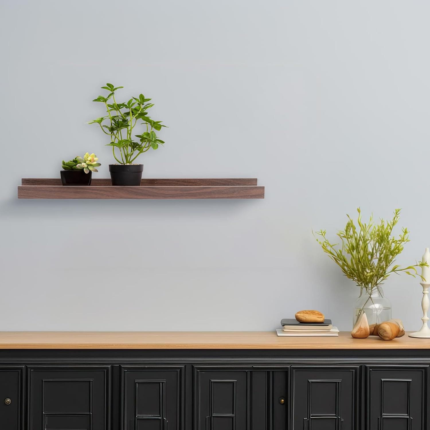 Kiera Grace Dark Brown MDF Floating Wall Shelf