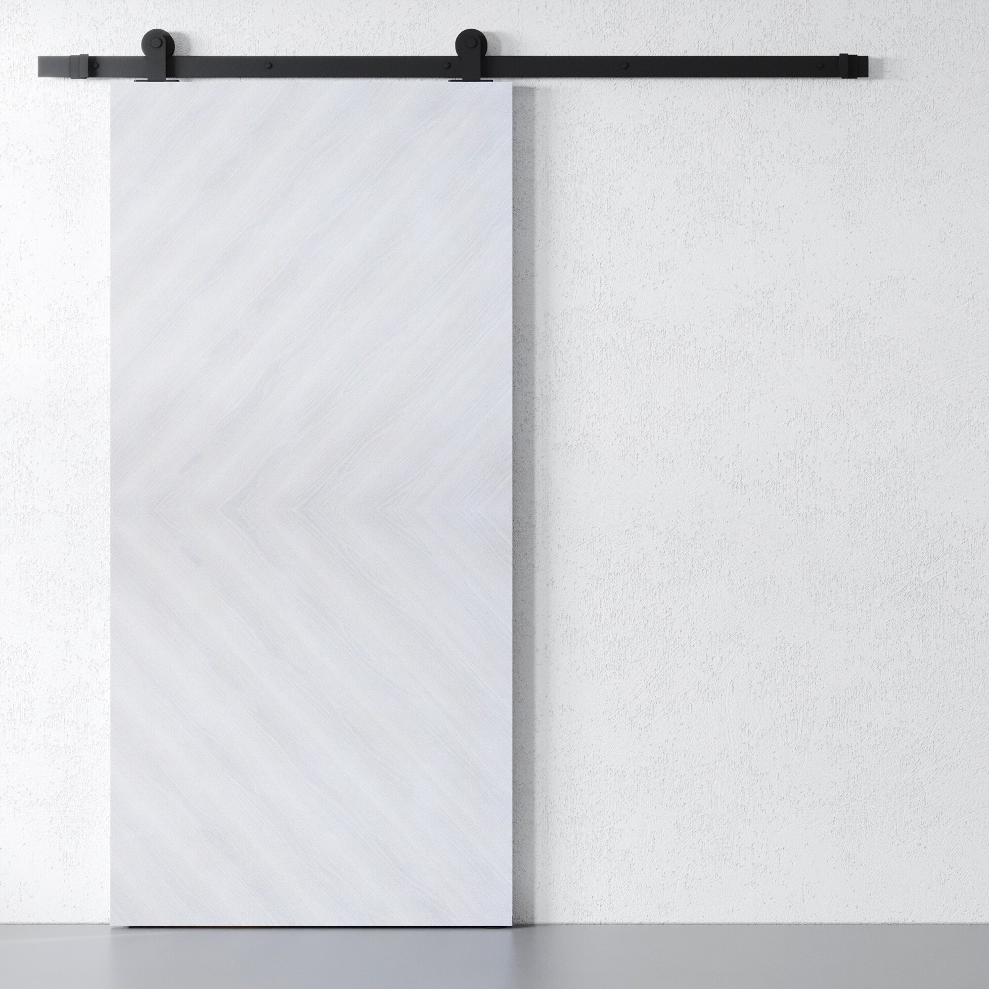 Urban Woodcraft 500L.40BD.BA.W 40-in x 83-in white Prefinished Hardwood Wood Solid core Single Barn Door (Hardware Included)